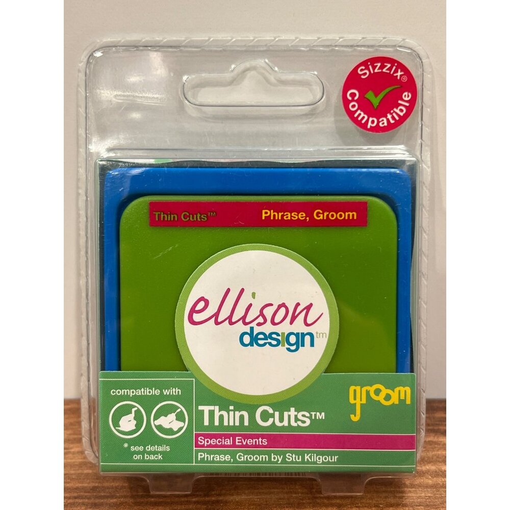 HTF Sizzix 22238 Ellison Design Thin Cuts Groom By Stu Kilgour